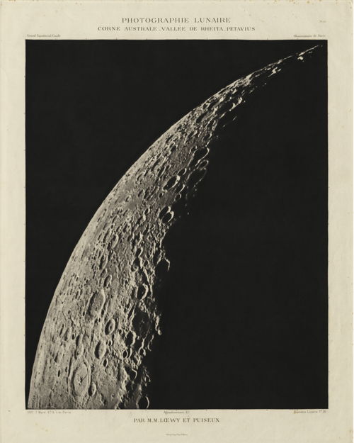 Maurice Loewy, Atlas photographique de la lune, plaat [VI, IX of XII] (Universiteitsbibliotheek Utrecht, Kaart: *VII*.S.a.16).