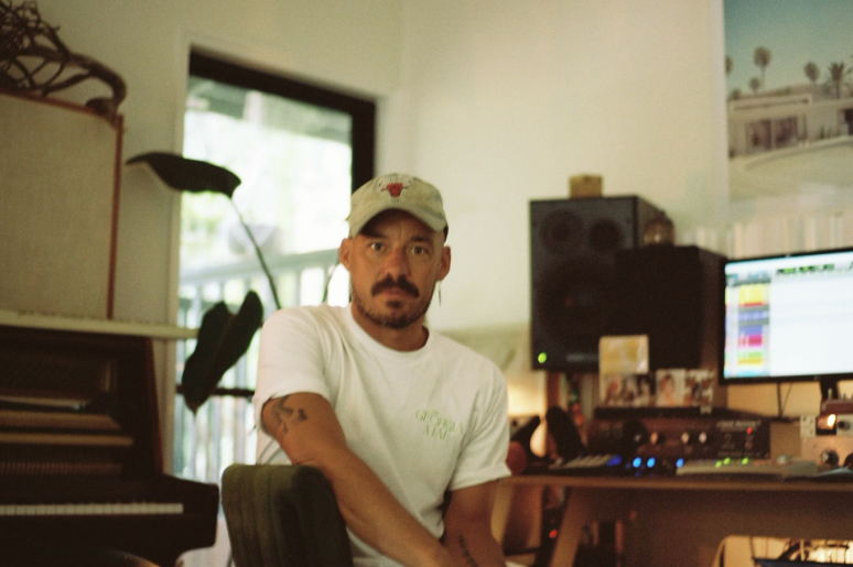 Chris Collins at his home studio