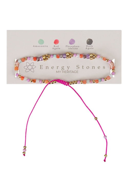 Juttu Muja Juma Armband With Mixed Gemstones And Three Golden Bea2 €25 Juttu Muja Juma Armband With Mixed Gemstones And Three Golden Bea2 €25