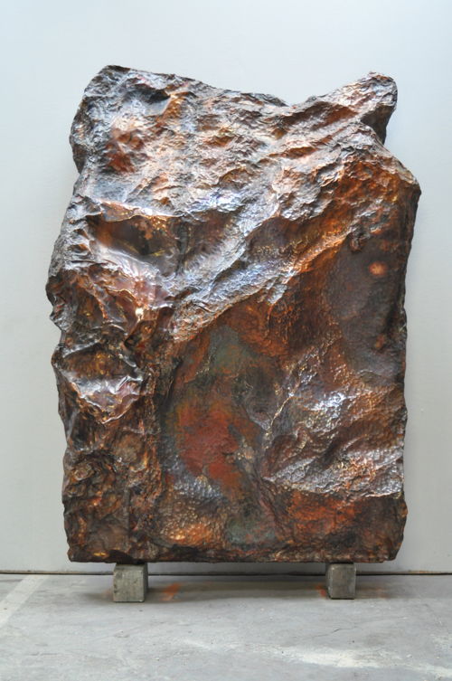 Marius Ritiu Mountain, 2020 Hand hammered copper sheet 180 x 90 x 45 cm (approx.) Unique