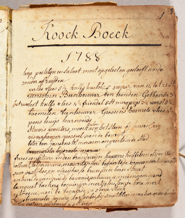 Antwerpse sterrenchef Johan Segers laat zich inspireren door opgedoken historisch “Koock Boeck” uit 1788