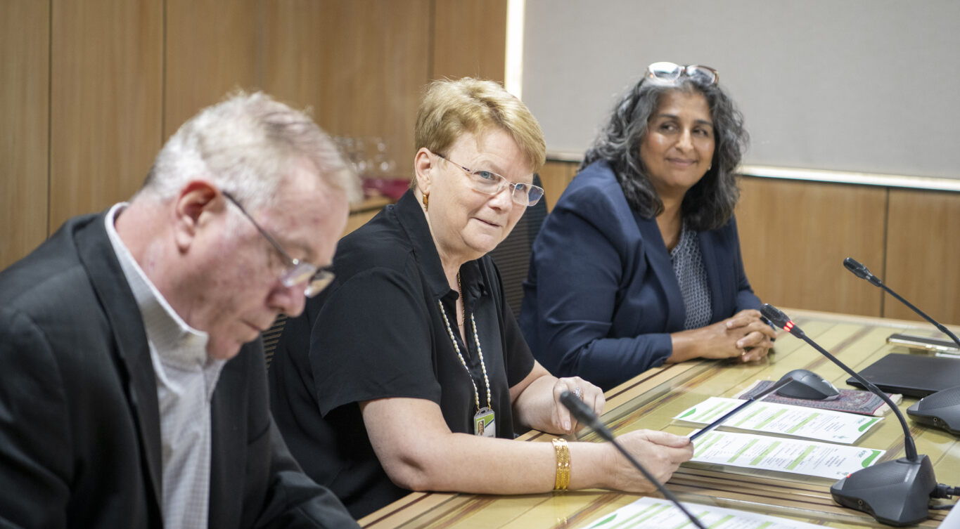 (L-R) Dr Teunis van Rheenen, Dr Jacqueline d'Arros Hughes, and Ms Temina Lalani-Shariff