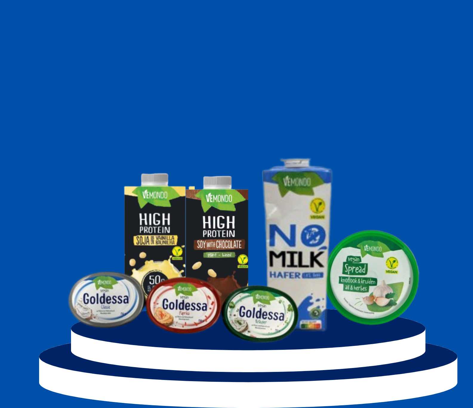 Vegan Goldessa €1.49 - Tartinade à l'ail €0.99 - Lait d'avoine €1.49 - Boisson de soja hyperprotéinée €0.69 Vegan Goldessa €1.49 - Tartinade à l'ail €0.99 - Lait d'avoine €1.49 - Boisson de soja hyperprotéinée €0.69