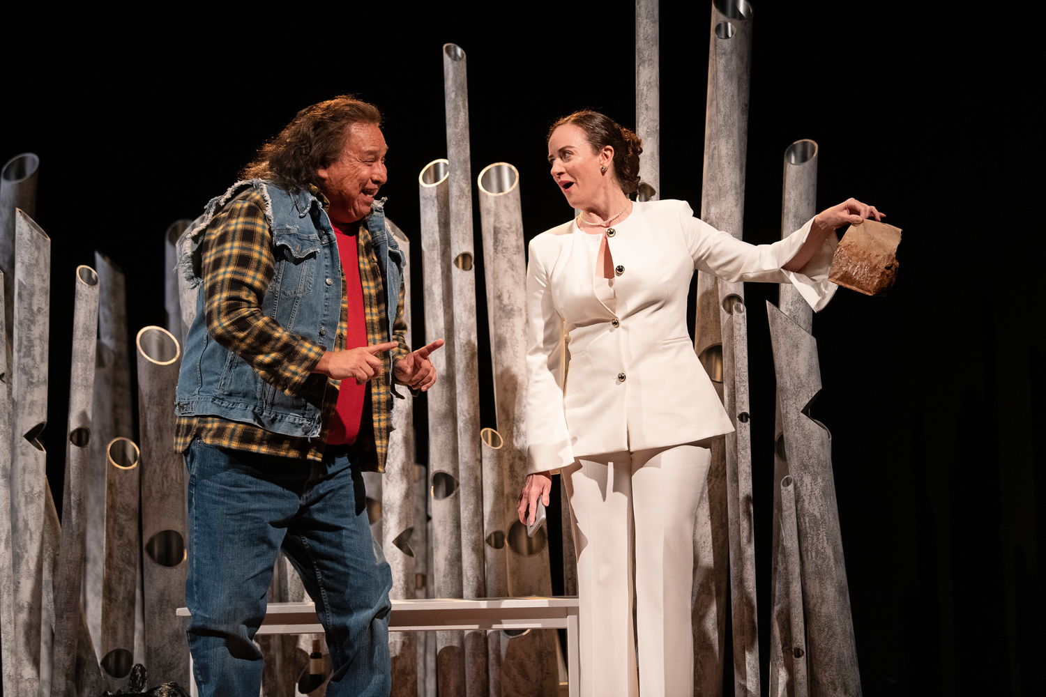 Sam Bob and Luisa Jojic in Little Red Warrior & His Lawyer by Kevin Loring / Photo by Emily Cooper
