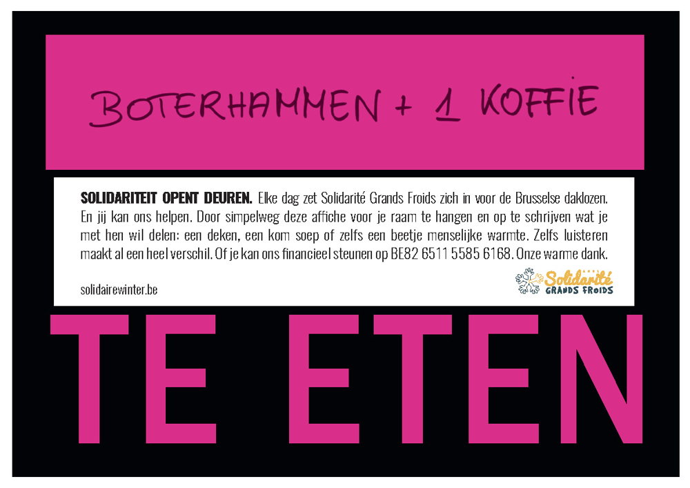 Affiche 'Te eten'