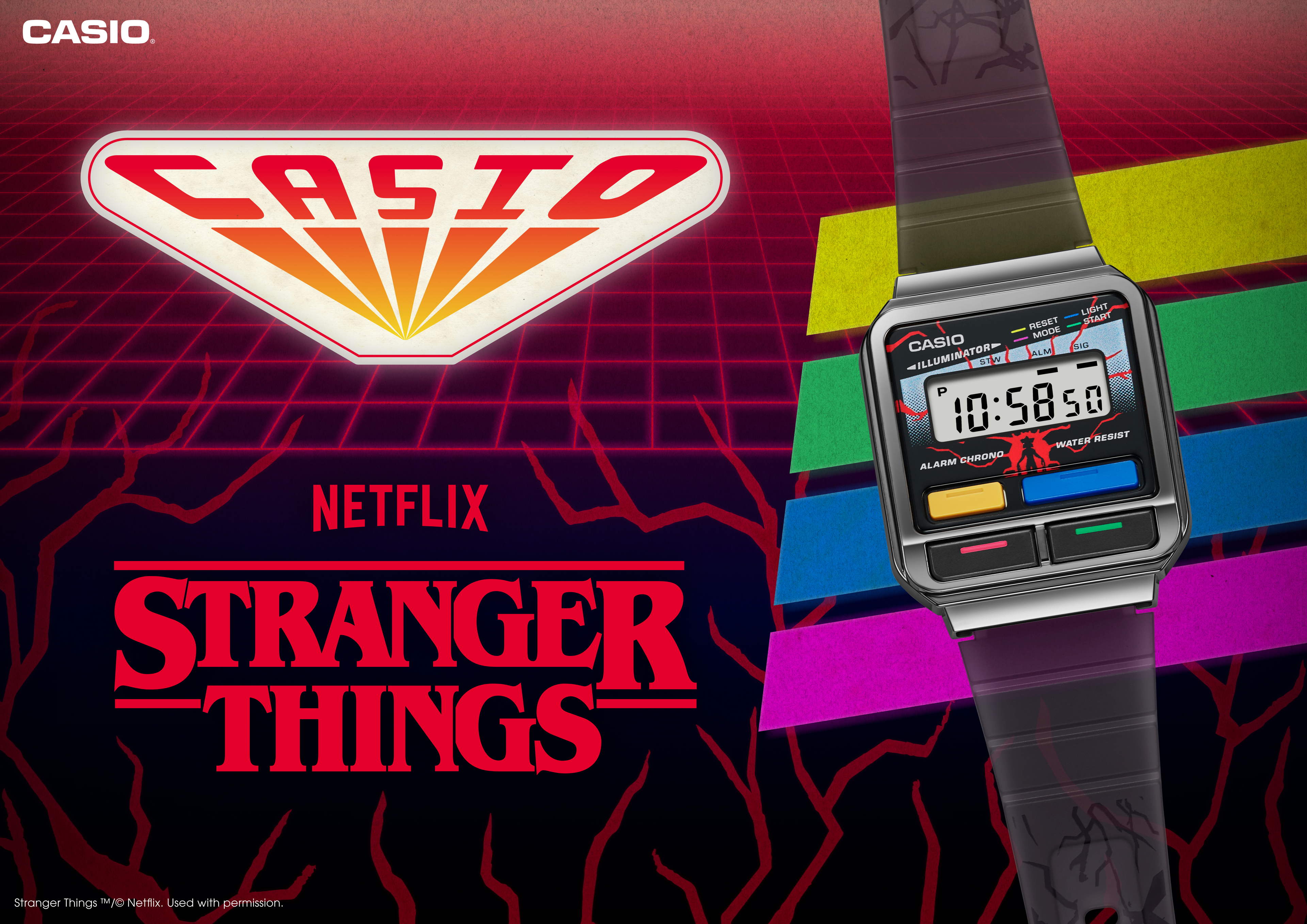 Casio lanza un reloj digital en colaboración con STRANGER THINGS