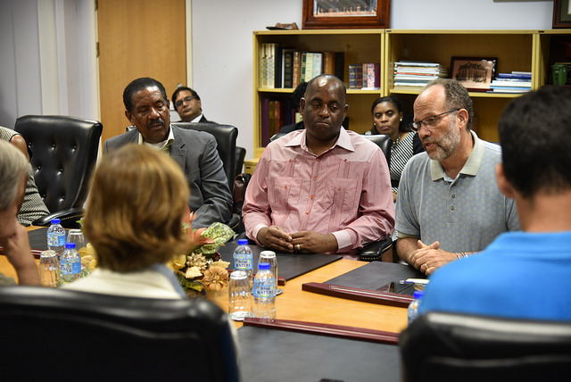 UN Secretary-General meets with the Dominica Parliament.