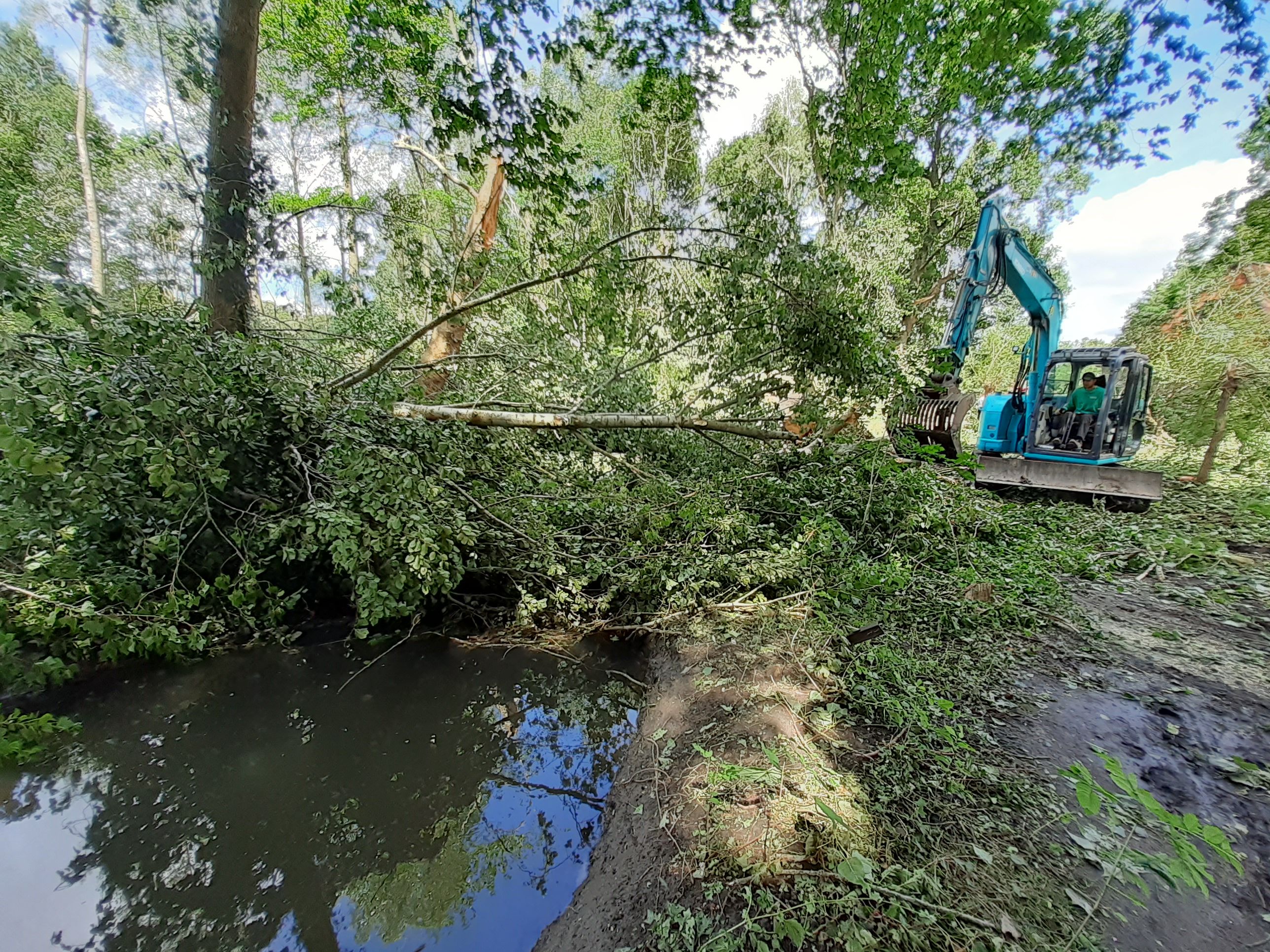 De provincie liet de schade aan de waterlopen in Londerzeel en Kapelle-op-den-Bos opruimen.