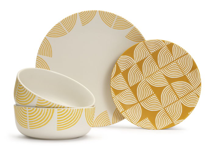 Habitat Block print 12pc dinner set, £42