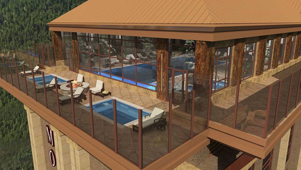 Rendering of the new roof top pool and spa on the 23rd story of the new Monarch Casino Resort Spa