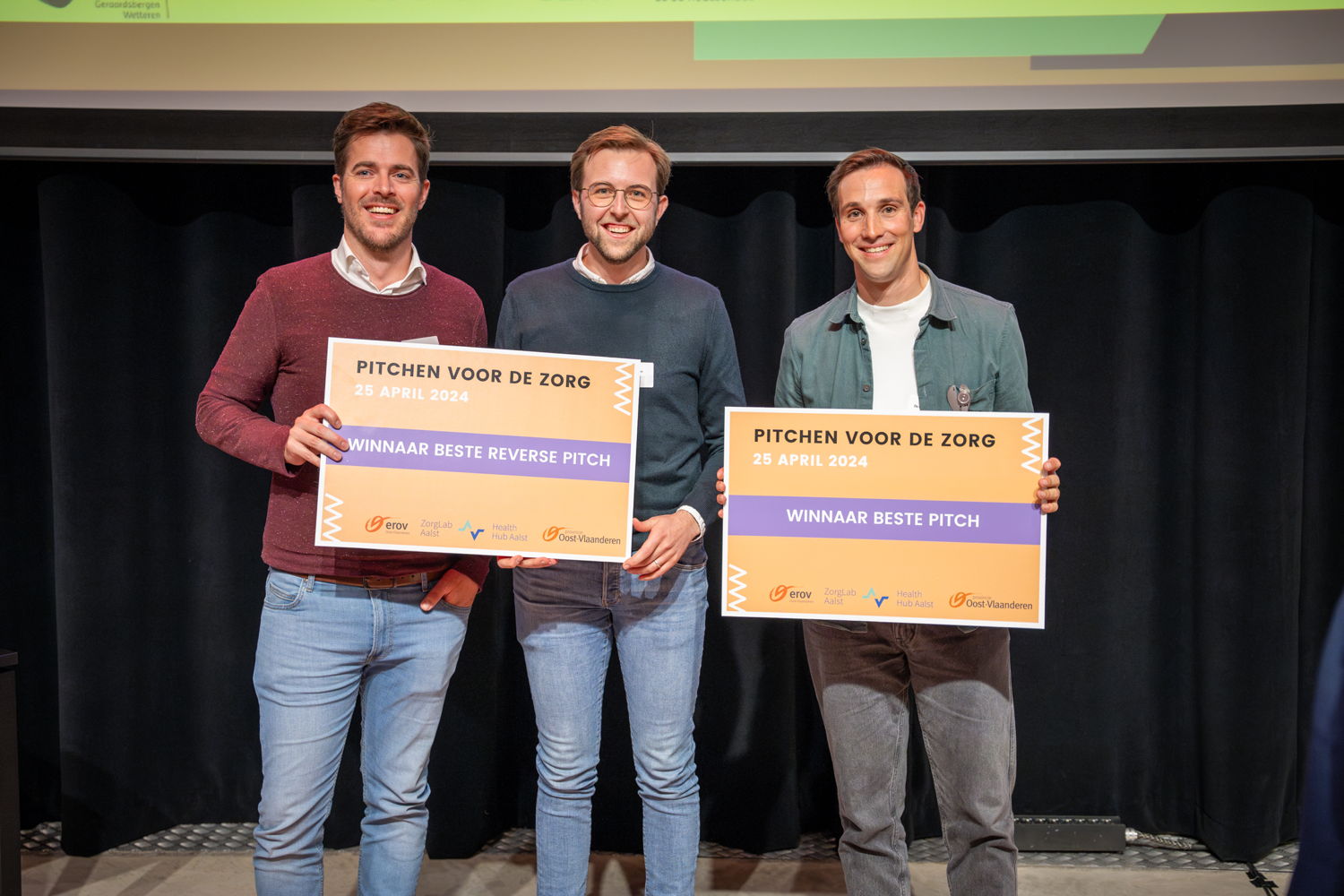 vlnr. Dries De Smet, Bert Vermeir, Remko De Duytsche (vzw SIMPLR)