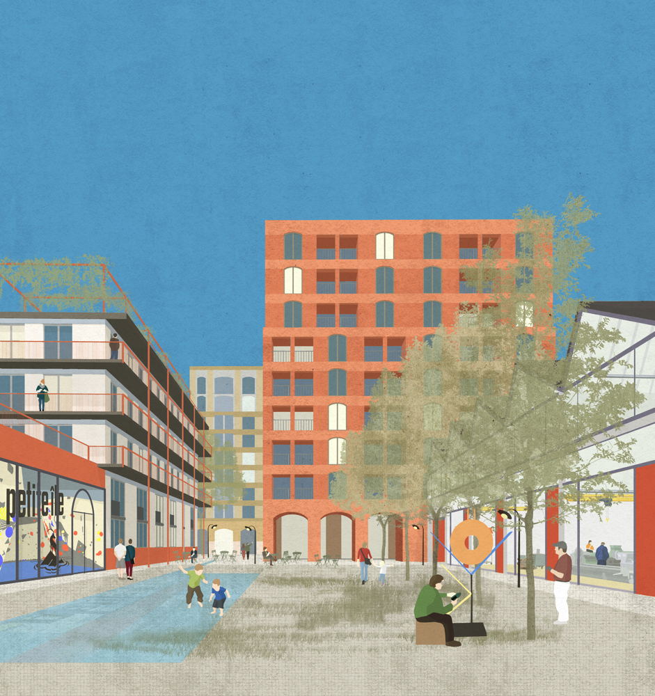 citydev.brussels - BGHM - Klein Eiland CityGate II - HQ garden - © SBa KSA AHA noA citydev.brussels - BGHM - Klein Eiland CityGate II - HQ garden - © SBa KSA AHA noA