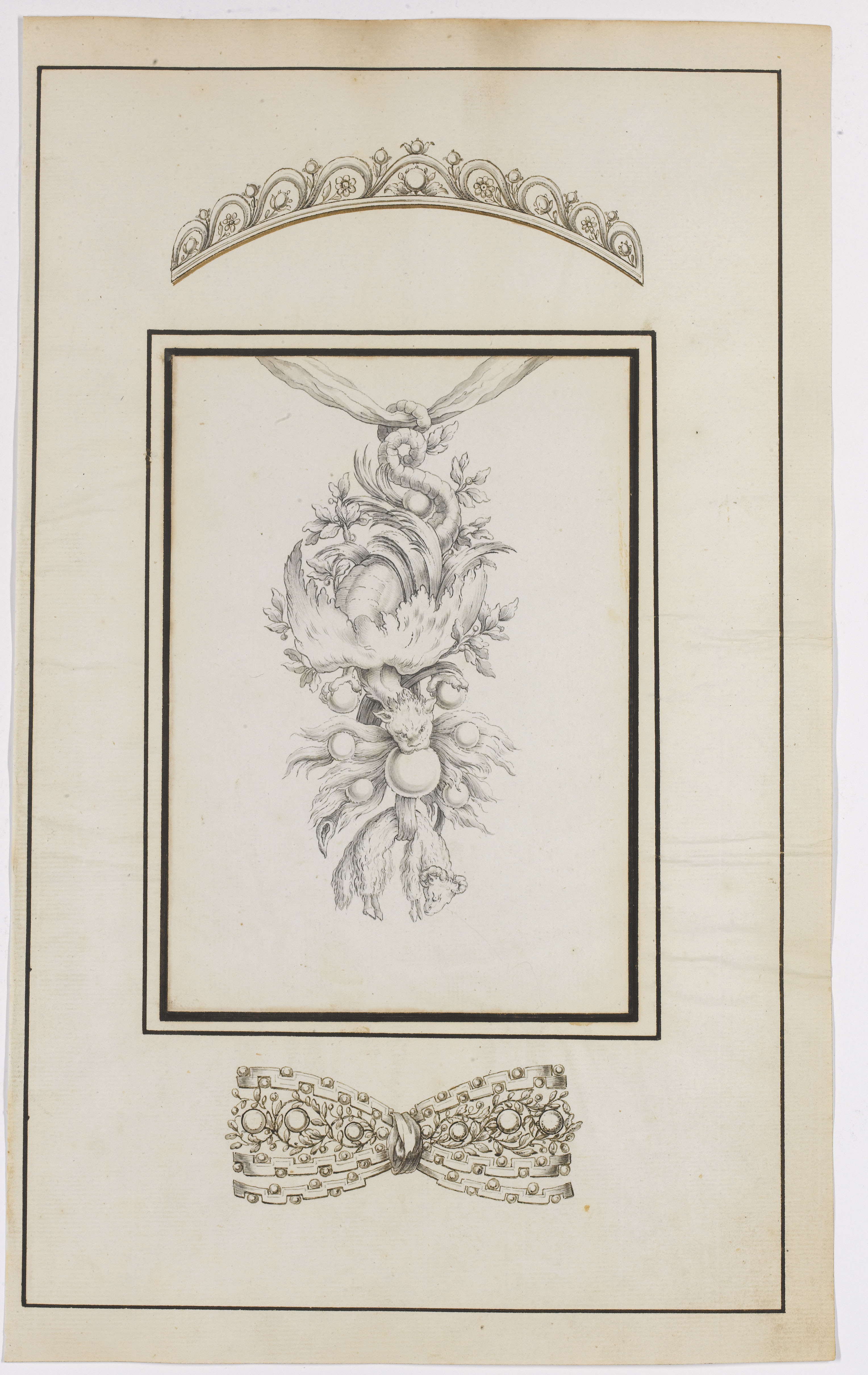 Design for the insignia of the Order of the Golden Fleece Ontwerp (c) Sotheby's images