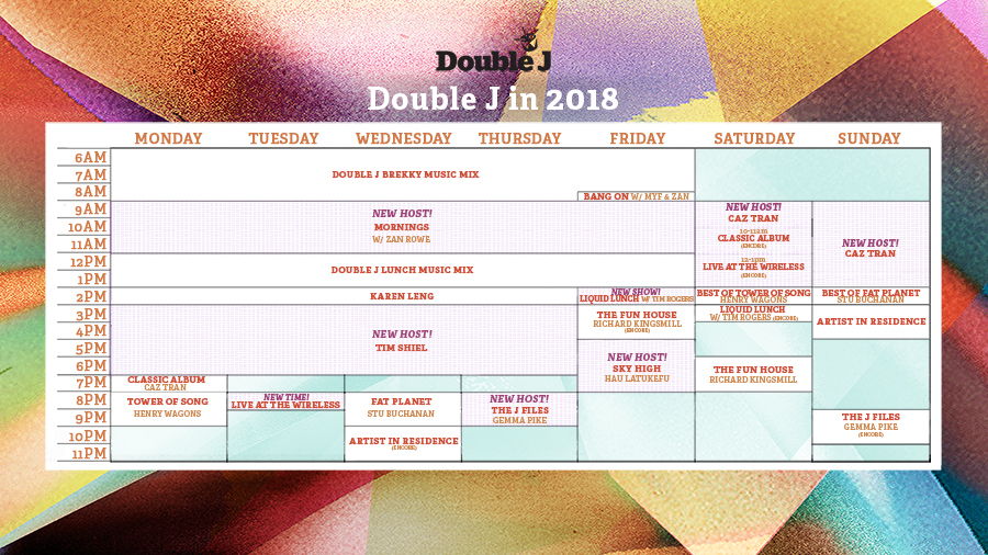 Double J 2018 Schedule