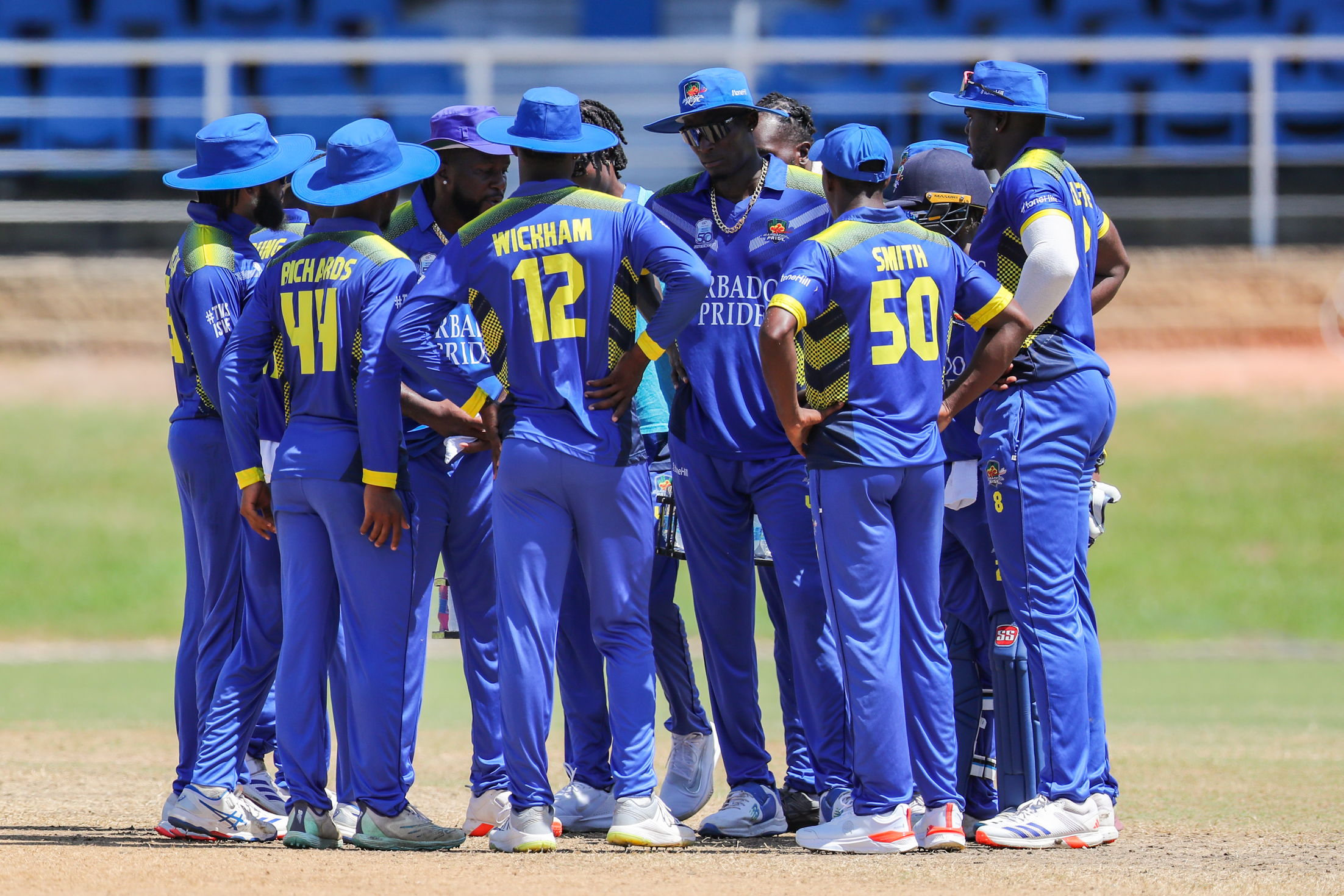 Barbados Pride defeated defending champions Trinidad and Tobago Red Force by 153 runs to advance to the final.