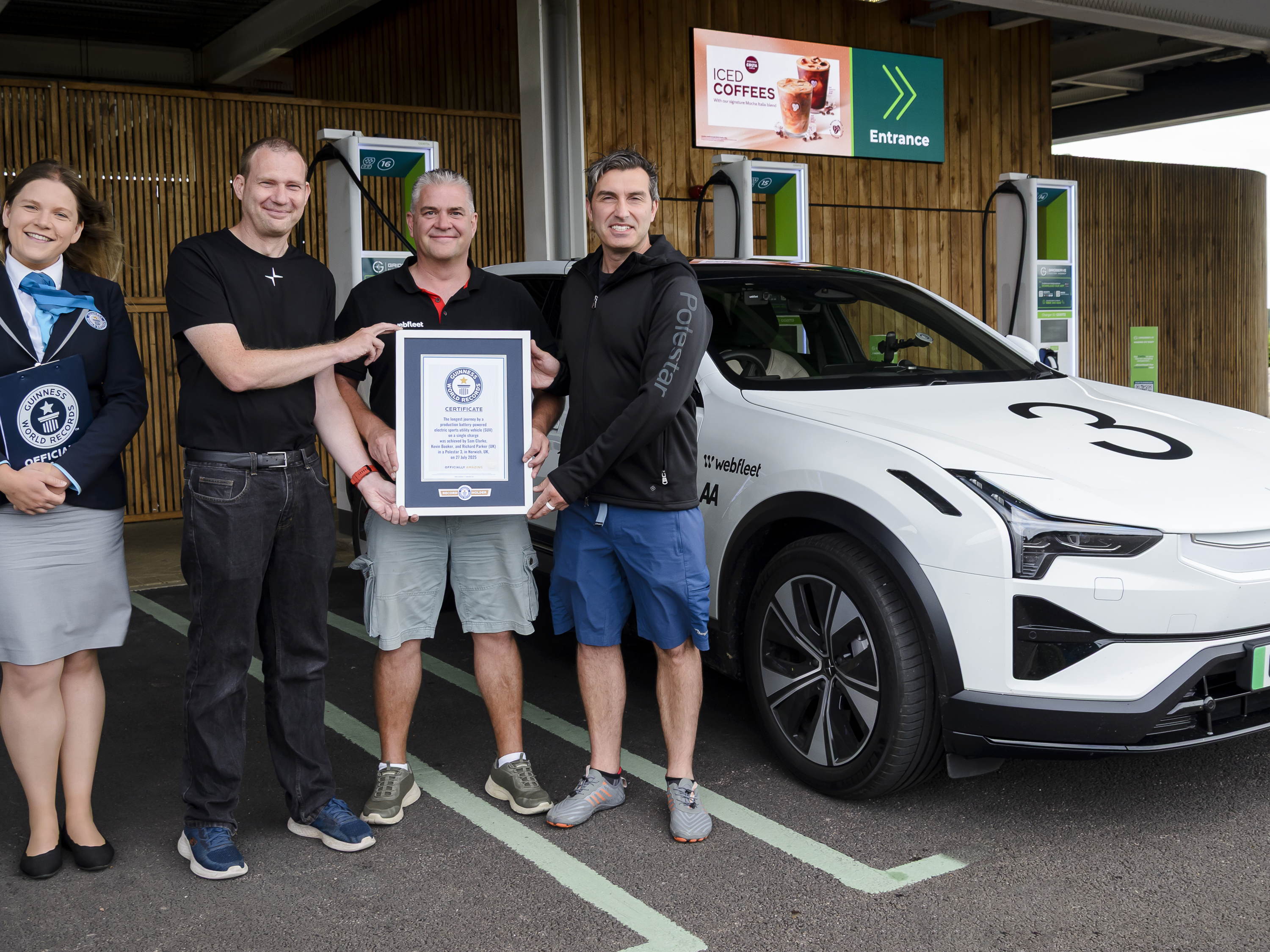 Polestar 3 breekt Guinness World Record voor langste rit met elektrische SUV op één batterijlading 