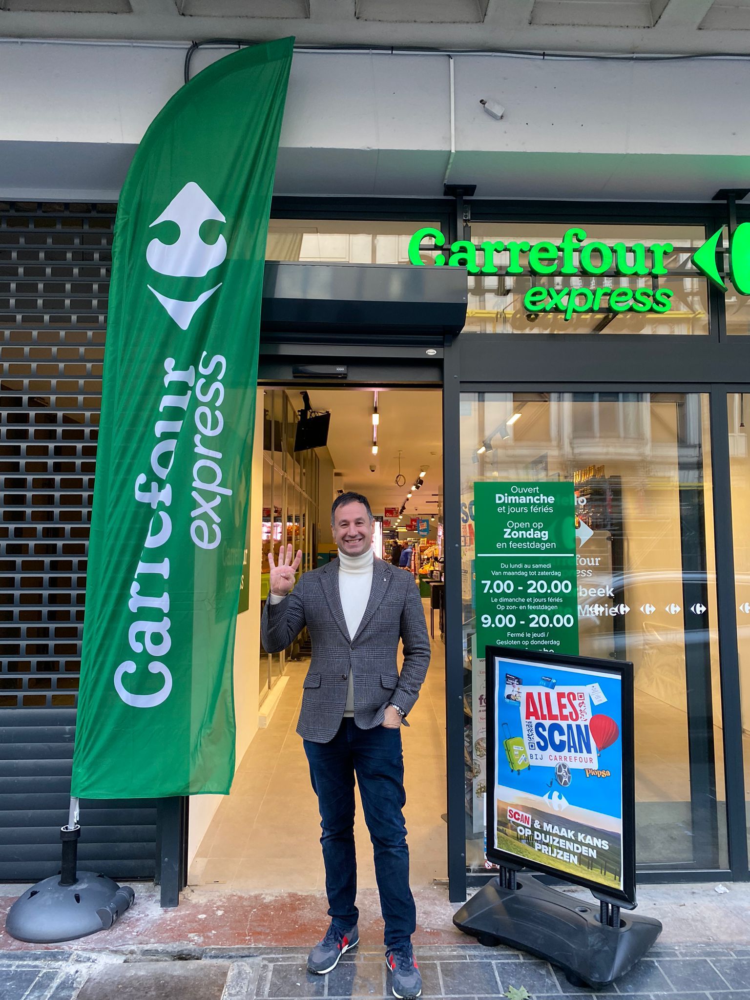 Gurkan Cekic, le partenaire-franchisé du nouveau Carrefour Express à Schaerbeek.