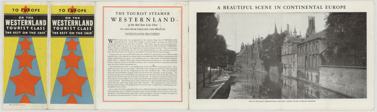 Folder Indeling Westernland,Collectie Stad Antwerpen, Vrienden van de Red Star Line vzw