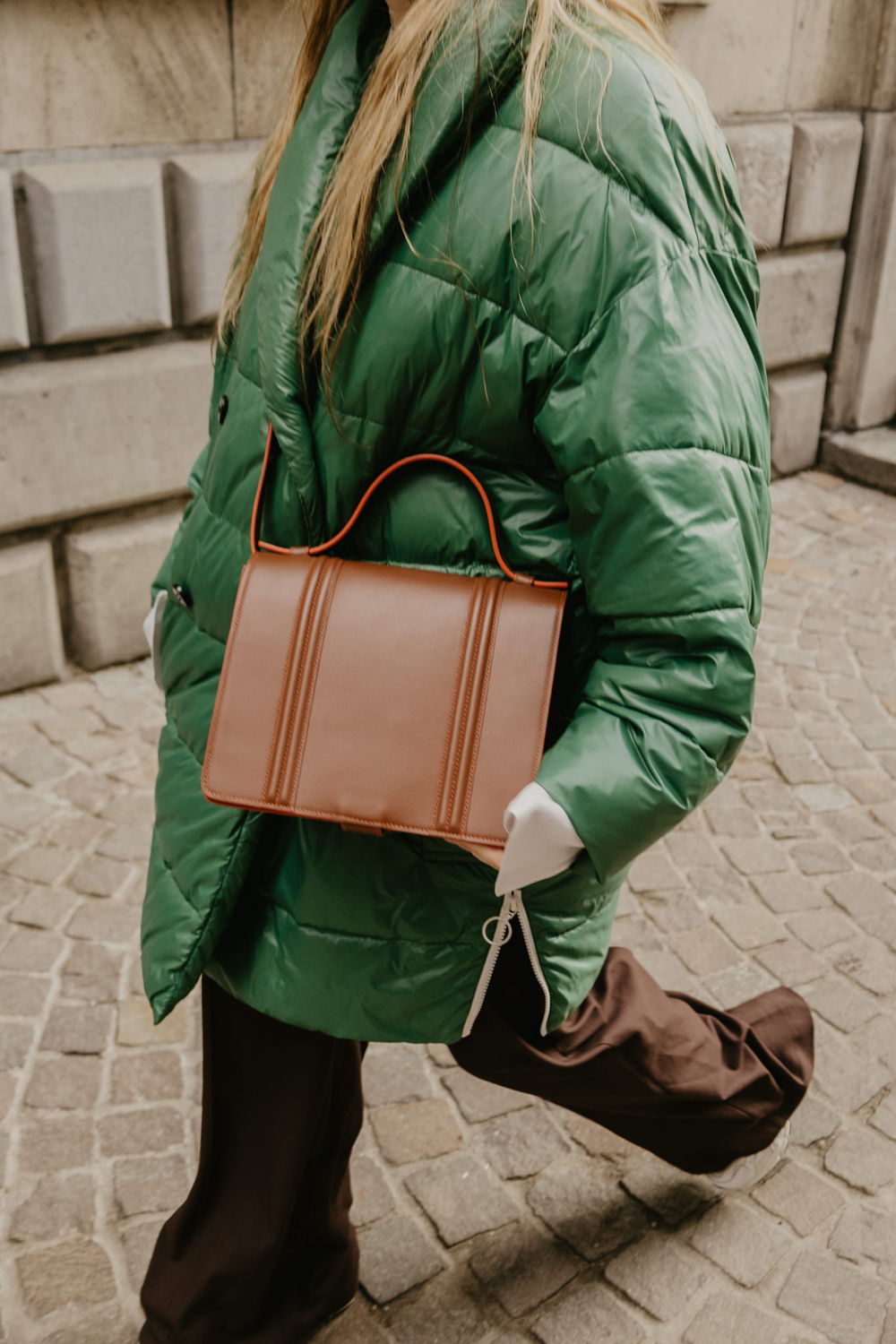 Mieke Dierckx_Doublé Congac naranja stitched €475
