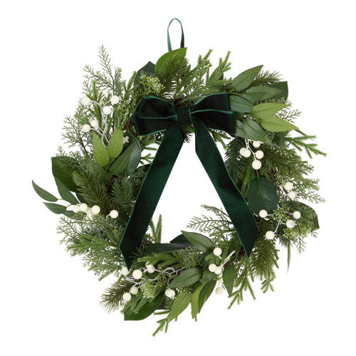 Habitat White Berry & Green Bow Faux Wreath - 20in, £22, 7164664