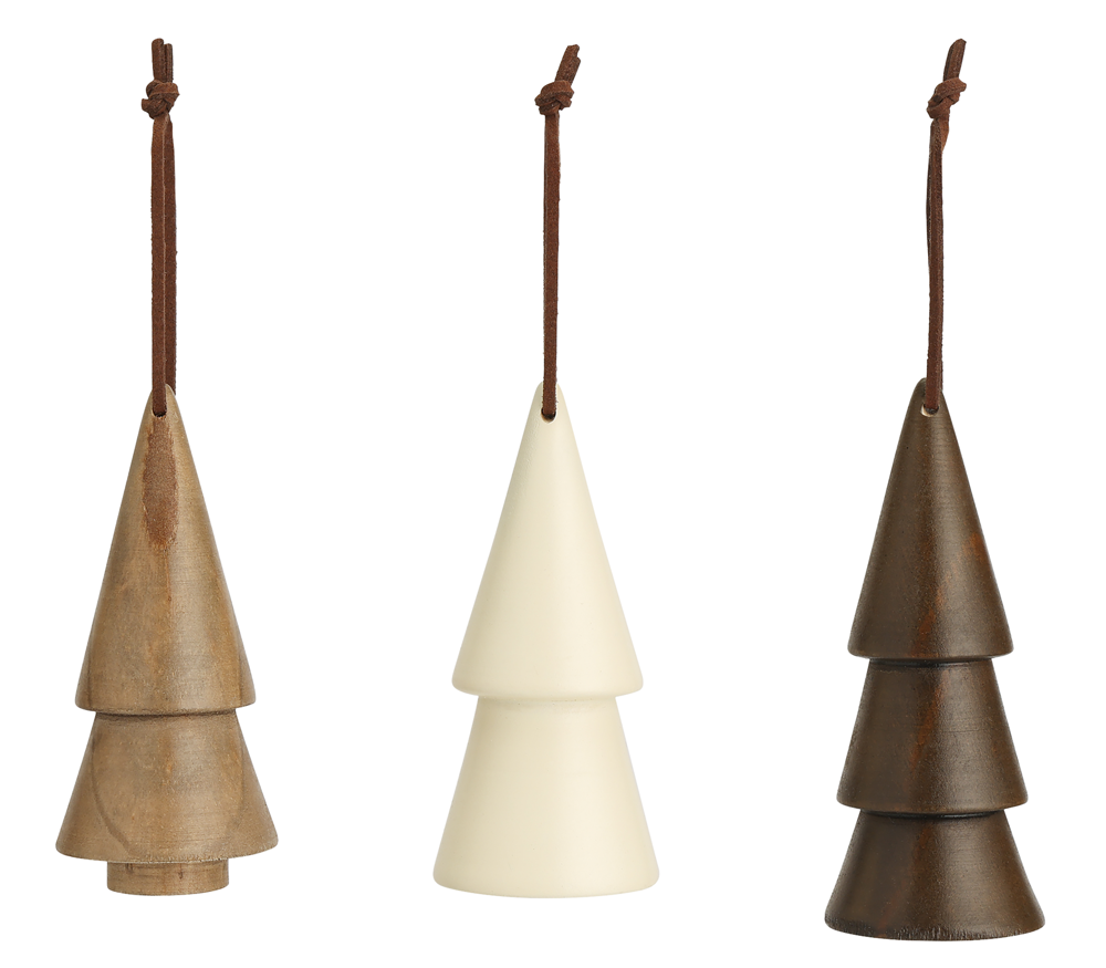 Habitat 3pk Wooden Tree Hanging Decorations, £6