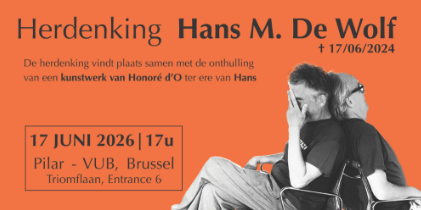 Onthulling nieuw kunstwerk van Honoré d’O ter nagedachtenis van kunsthistoricus Hans M. De Wolf