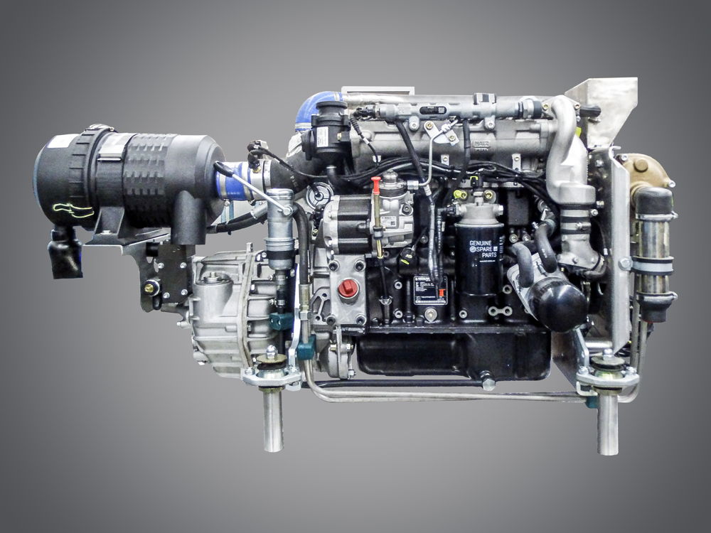 Der flüssigkeitsgekühlte, 55 Kilowatt starke Diesel Hatz 4H50TIC in der Marineversion