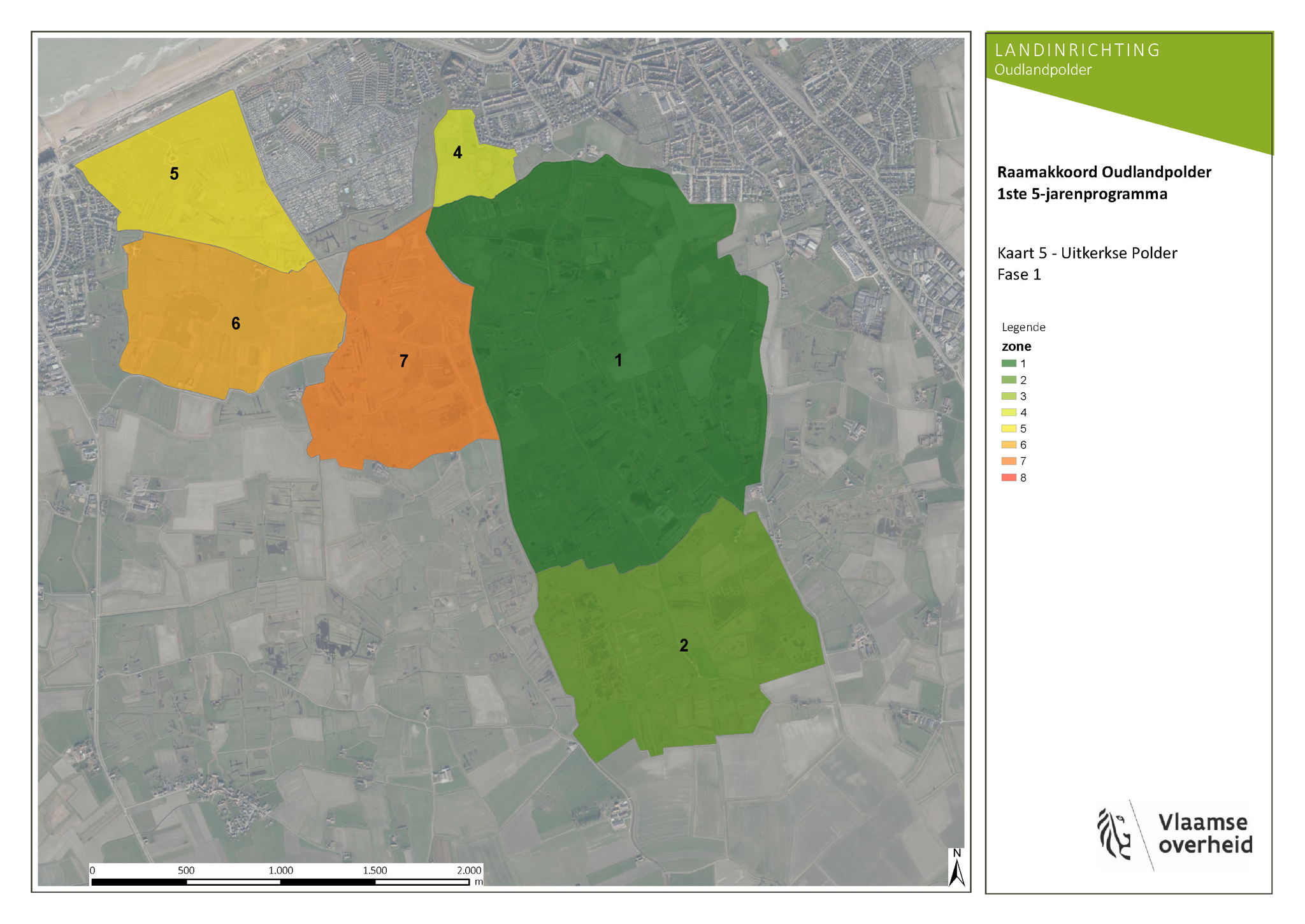 De peilverhoging is gepland in deelgebied 1 en 2. De extra buffercapaciteit is gepland in deelgebied 4.