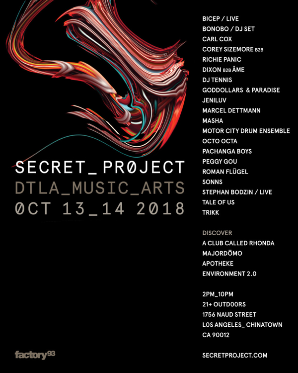 Secret Project Debuts In LA — 2 Days of House & Techno Paired With Top Cuisine