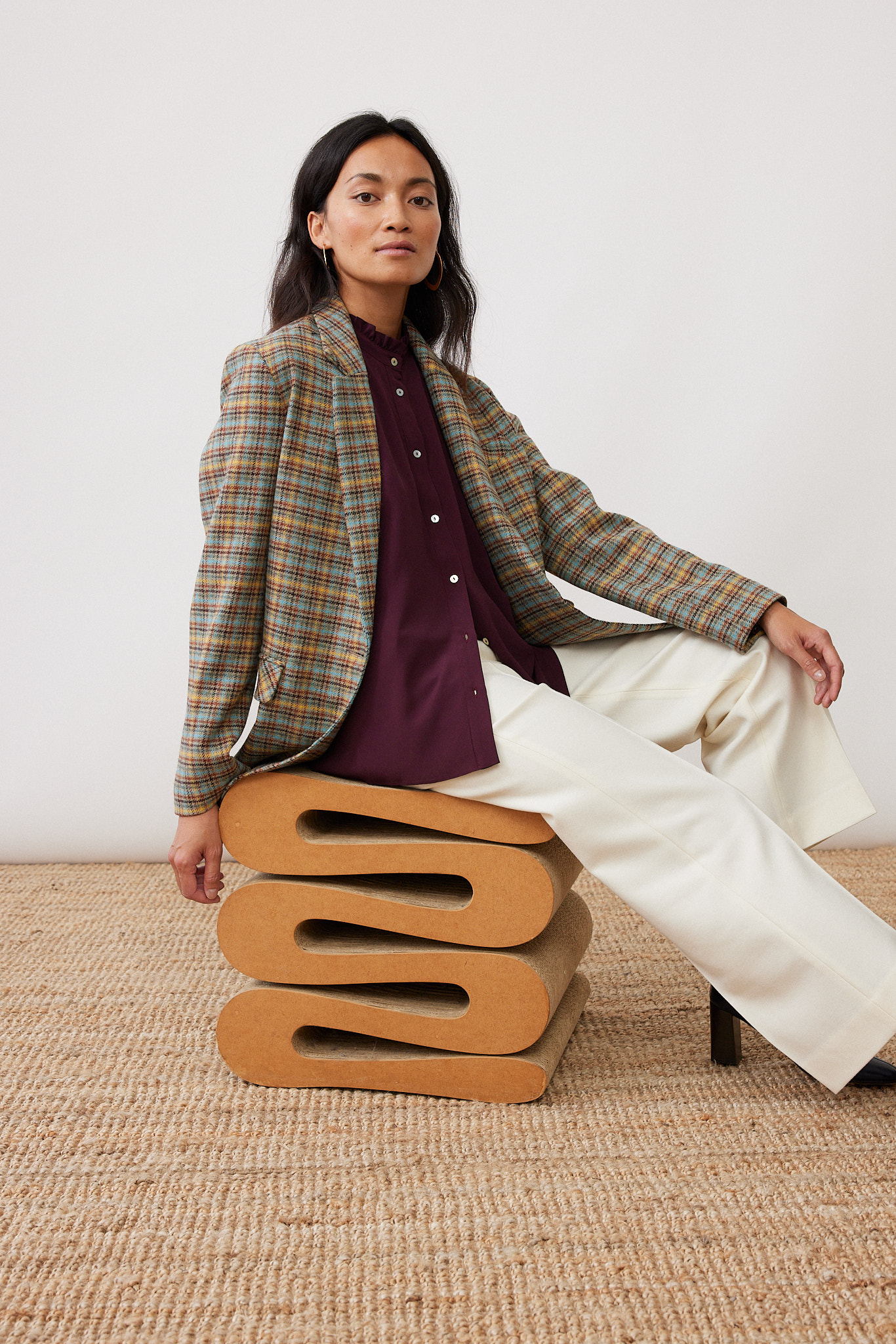 MARDI EDITIONS - Veste Alicia Laine Carreaux jaune - 350€