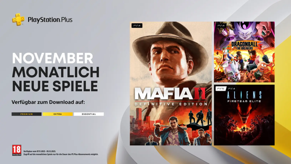 Die monatlichen PlayStation Plus-Titel im November für PS4 und PS5