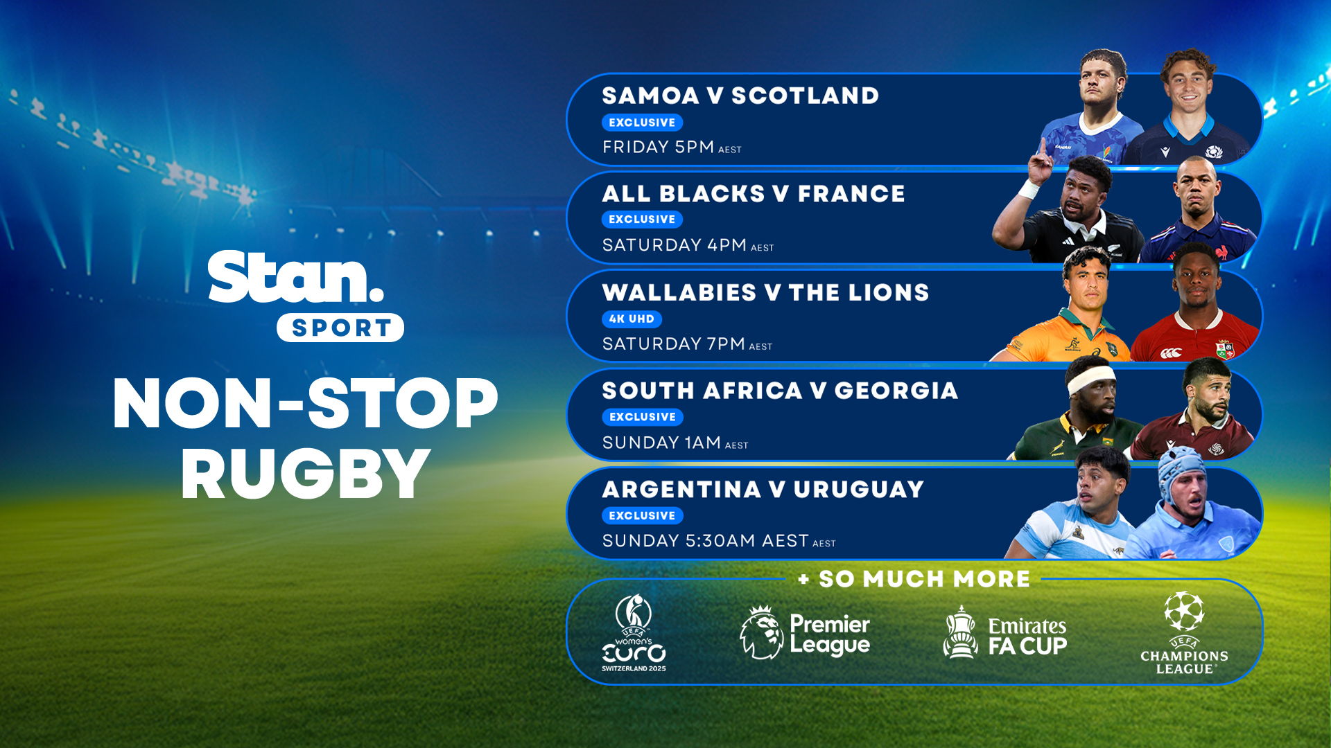 This week on Stan Sport (17 July 2025)