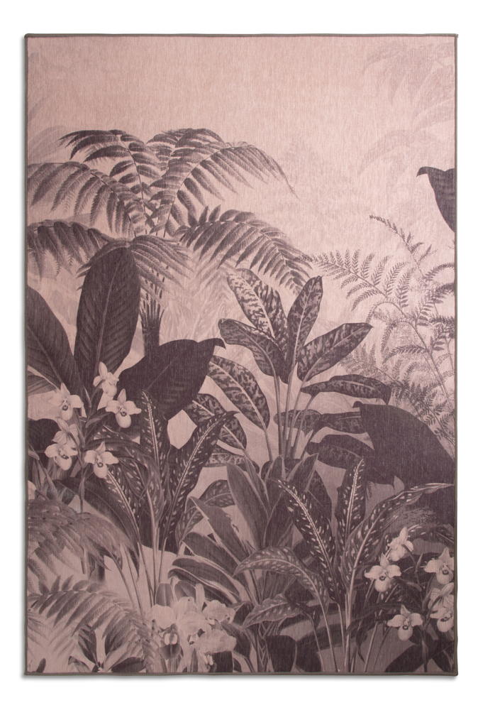 Habitat Curiousity Blush Tropical printed velvet rug 120x170, £55