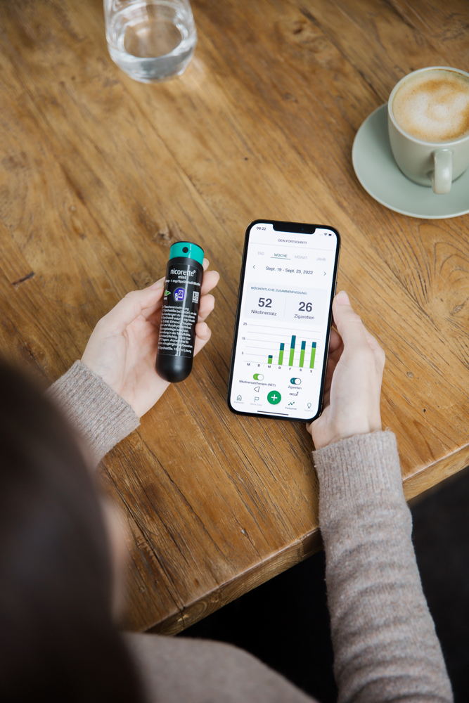 nicorette® Spray & Tracking-App "nicorette® Nichtraucher"