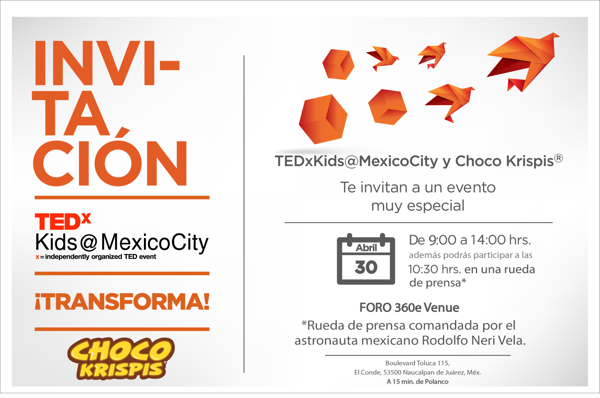 Choco Krispis te invita a TEDxKids@MexicoCity