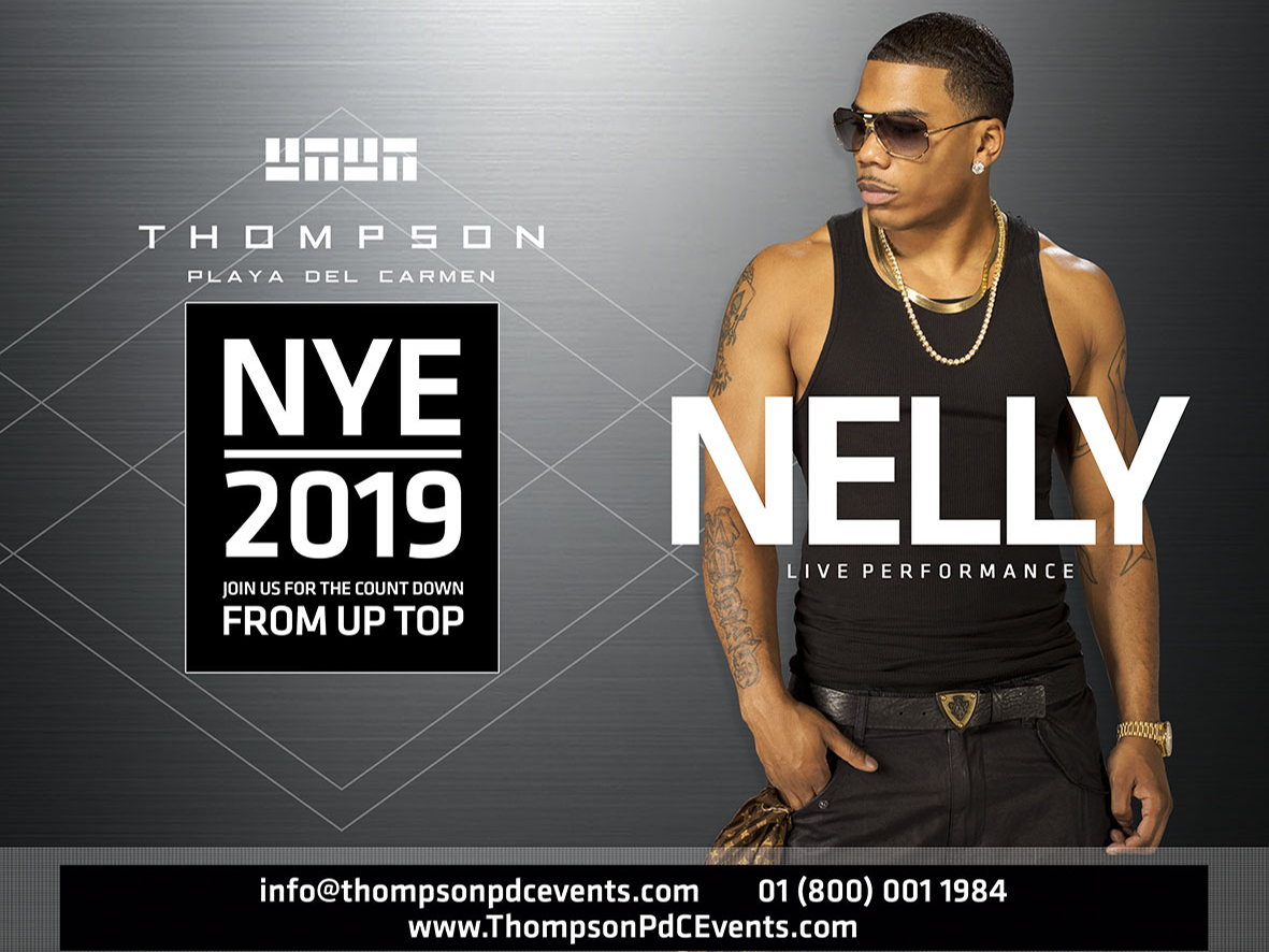 EL RAPERO NELLY ENCENDERÁ EL ROOFTOP DE THOMPSON PLAYA DEL CARMEN DURANTE LAS CELEBRACIONES DE AÑO NUEVO