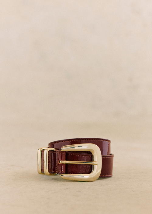 Sézane - Ceinture ORIA Bordeaux glace - 80€