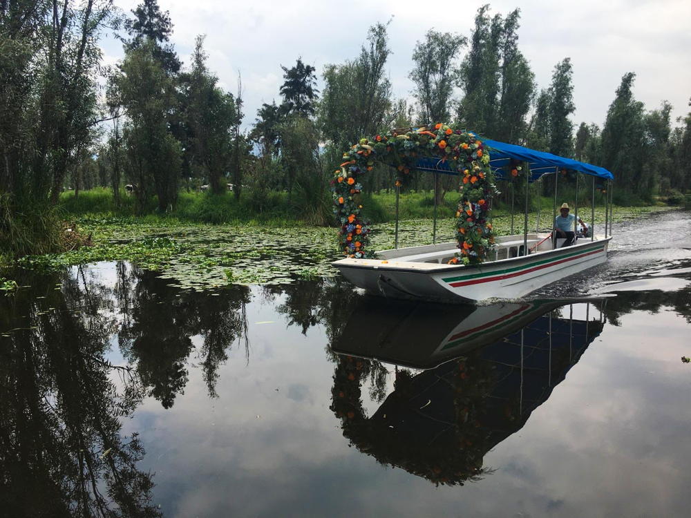 Trajinera en Xochimilco