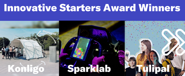 Les Innovative Starters Awards 2022 ont été décernés à trois finalistes: Konligo, Sparklab et Tulipal
