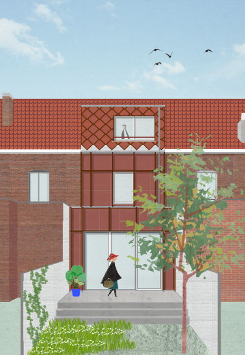 ontwerp door architecten MADE architects voor de renovatie van een woning in de Tomveldstraat