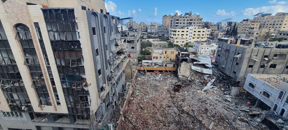 General view of destroyed buildings in Al-Shifa neighborhood, in the vicinity of MSF clinic, in Gaza City. Location: Palestinian Teritories |Date: 01/06/2024| Photographer: MSF