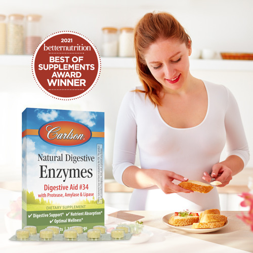 Carlson Wins a Best of Supplements Award for Natural Digestive Enzymes Grab + Go Packs