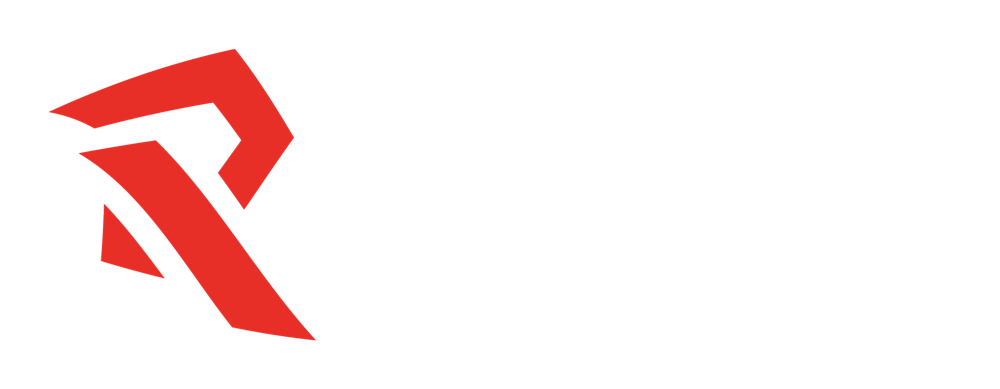 Rokmates logo czerwono-białe