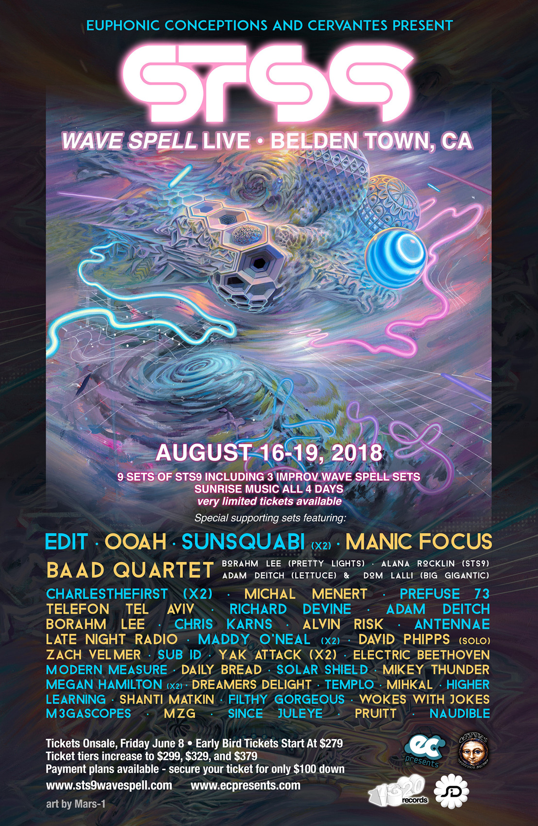 STS9 Debut Wave Spell Music Festival August 16-19 in Belden Town California