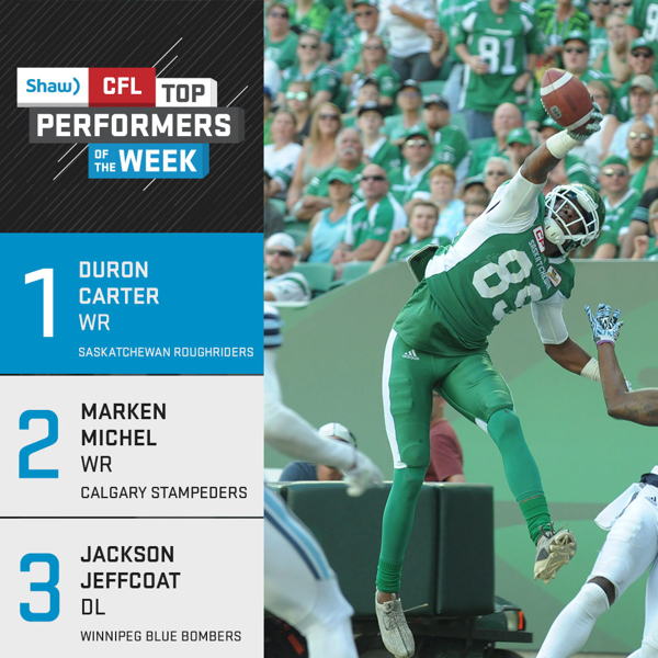 SHAW CFL TOP PERFORMERS – WEEK 6