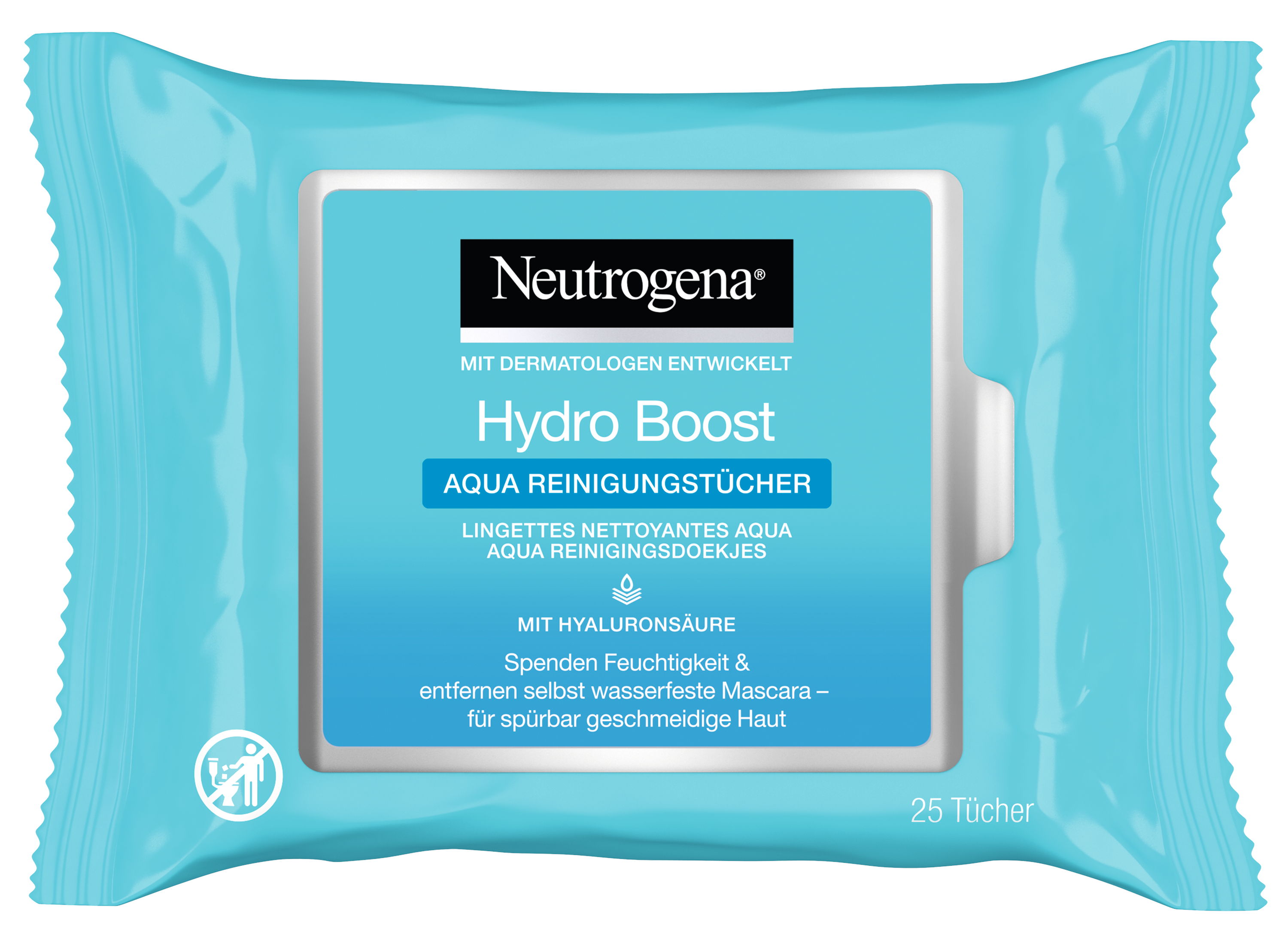 Neutrogena® Hydro Boost Aqua Reinigungstücher 25 Stück, UVP* 2,49 €