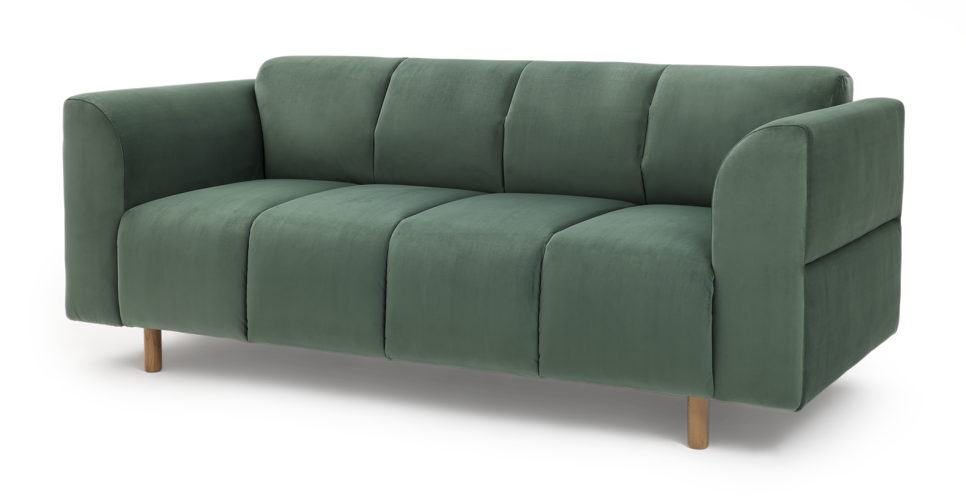 Habitat Harper Quilted 3 Seater Sofa - Teal, £750