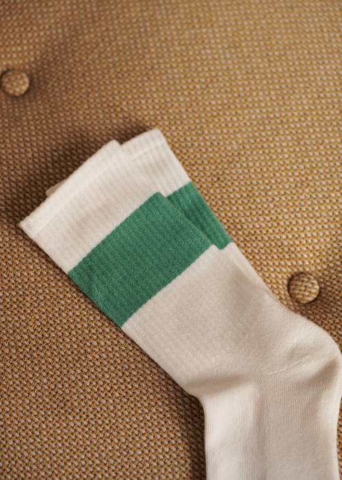 Octobre Editions - Chaussettes Ray Vert Sauge - 20€