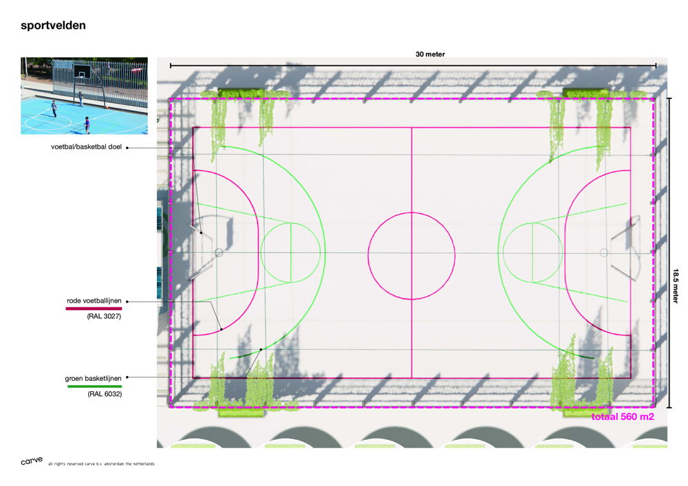 Ontwerp speelstructuur Bloemstraat Borgerhout ©Carve