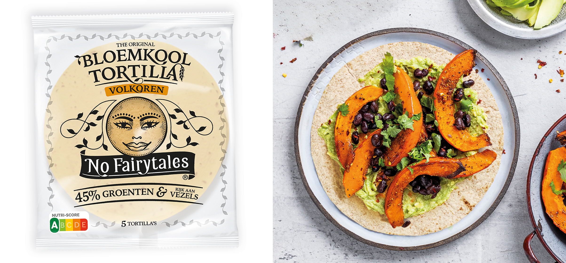 No Fairytales lanceert 's werelds eerste volkoren groentetortilla 